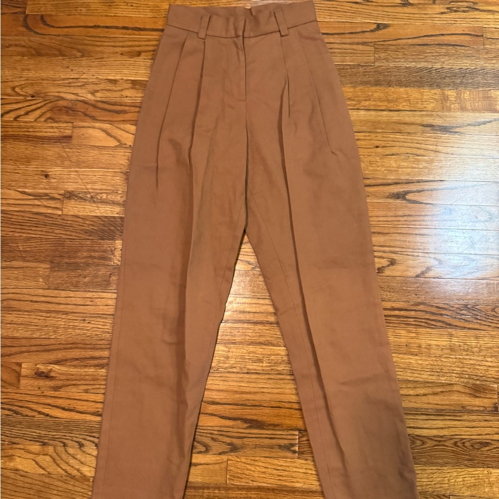 Uncle Studios Cotton Bloomers size small nwot High-Waisted camel Trousers - Picture 4 of 11
